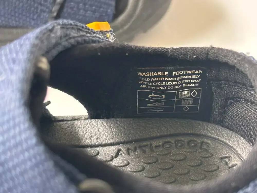 Keen Kids Navy Blue and Black Water Shoes with Yellow Accents